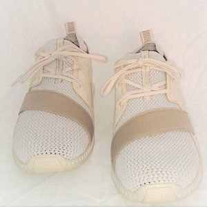 Under Armour Threadborne Shift Sneakers Shoes Beige Mesh Lace Up Youth Size 7